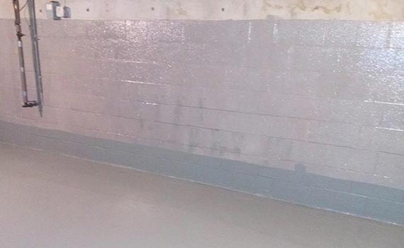 Basement wall waterproofing