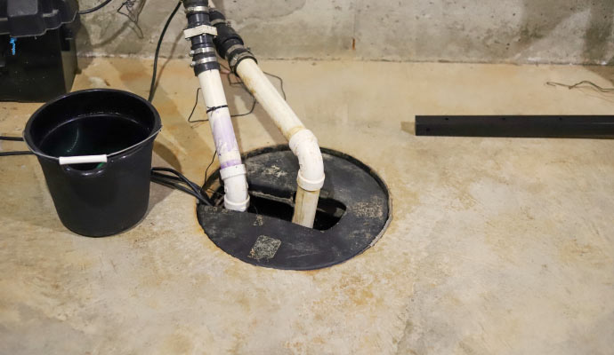 Sump pump installation
